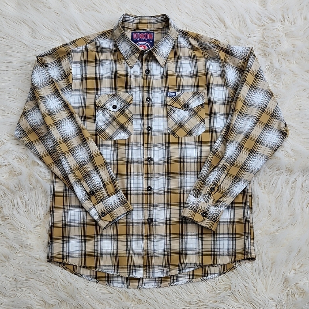DIXXON Tan and Black Casual Button Down Shirt